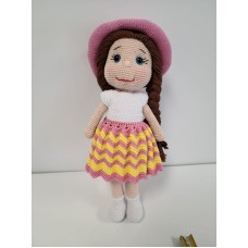 Handmade Amigurumi Crochet Wool Long Short Braided Hair Girls For Fun Game