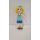 Handmade Amigurumi Crochet Wool Long Short Braided Hair Girls For Fun Game, Yellow Hair Girl - 5.51 inches, 5.51