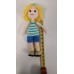 Handmade Amigurumi Crochet Wool Long Short Braided Hair Girls For Fun Game, Yellow Hair Girl - 5.51 inches, 5.51