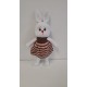 Handmade Amigurumi Rabbit Toy Buddy Bunny Easter Bunny Doll For Kids Unicex, Brown Girl Rabbit- 5.51 inches