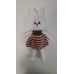 Handmade Amigurumi Rabbit Toy Buddy Bunny Easter Bunny Doll For Kids Unicex, Brown Girl Rabbit- 5.51 inches