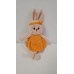 Handmade Amigurumi Rabbit Toy Buddy Bunny Easter Bunny Doll For Kids Unicex, Orange Rabbit-5.51 inches