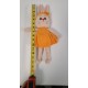 Handmade Amigurumi Rabbit Toy Buddy Bunny Easter Bunny Doll For Kids Unicex, Orange Rabbit-5.51 inches