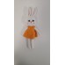 Handmade Amigurumi Rabbit Toy Buddy Bunny Easter Bunny Doll For Kids Unicex, Orange Rabbit 2- 4.72 inches