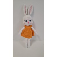 Handmade Amigurumi Rabbit Toy Buddy Bunny Easter Bunny Doll For Kids Unicex, Orange Rabbit 2- 4.72 inches