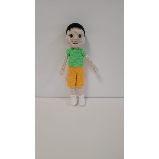 Handmade  Amigurumi Wool Adorable Baby Boy, Stuffed Toy Knit Crochet Boy Doll, Boy Toy