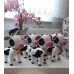 Handmade Amigurumi Wool Cute Little Cow Baby Plush Unicex Funny Kids Toy, Cow, 3.14 inches