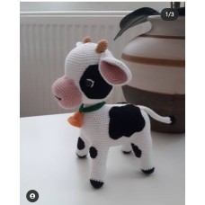 Handmade Amigurumi Wool Cute Little Cow Baby Plush Unicex Funny Kids Toy