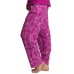  Printed Jacquard Fleece Lounge Pajama Pants, Purple, Large