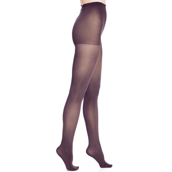  Silk Reflections Women’s  Matte Opaque Tights with Control Top, Black, Small