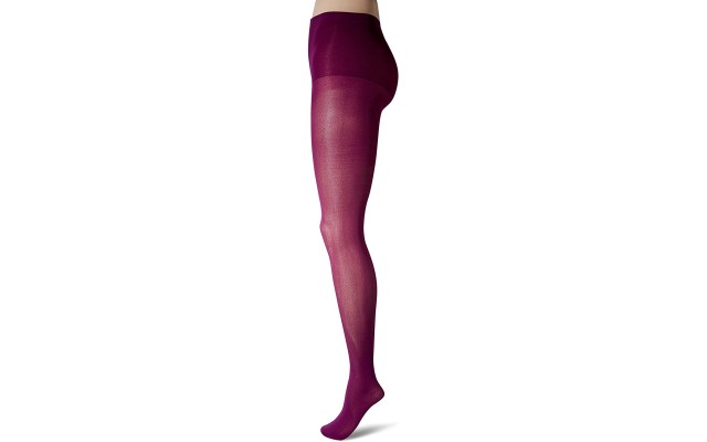  Women’s  Opaque Tights ( Plum Purple, Small)