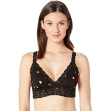 Hanky Panky Golden Stars Bralette (Black/Gold, Medium)