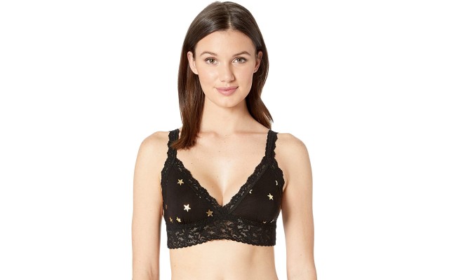  Golden Stars Bralette (Black/Gold, Medium)