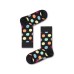 Happy Socks Big Dot Crew Socks (Black Combo, 9-11)