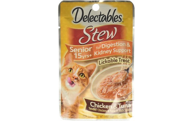 Hartz  Stew Lickable Treat for Senior Cats Chicken Tuna (Pack of 4)