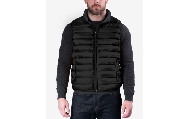  Outfitters Men’s Reversible Packable Vest (Black, Large)