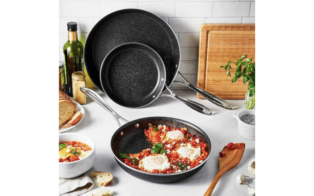  Capri Notte Granitium 3-piece Fry Pan Set