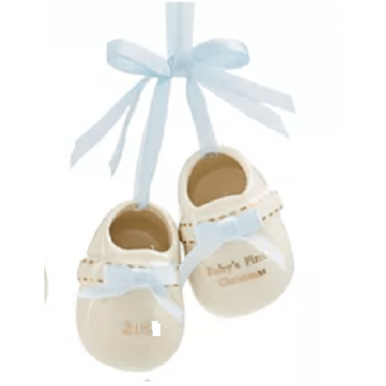  Baby’s First Christmas 2017 Ornament (Blue String Booties)