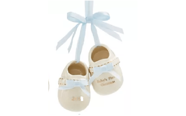  Baby’s First Christmas 2017 Ornament (Blue String Booties)