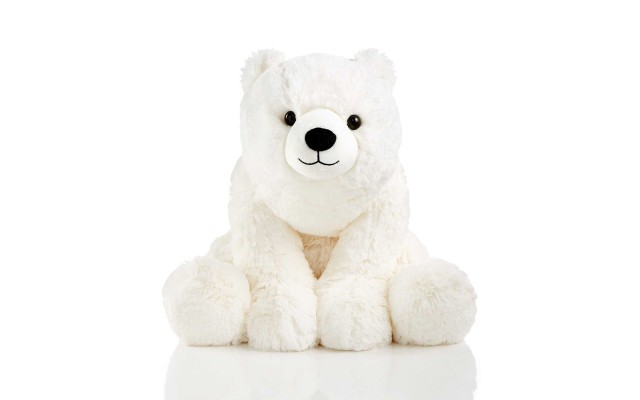  Small 16″ Plush Polar Bear, White