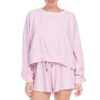 Honeydew Women’s Fool For Fall Jersey Pajama Sweatshirt (Pink, X-Small)