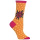  Women’s Pop Crew Socks (Neon Orange, 9-11)
