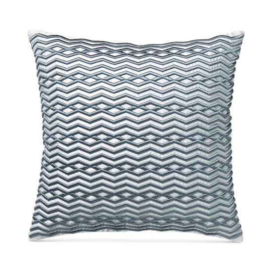  Diamond Stripe Decorative Pillow (Gray, 18×18 )