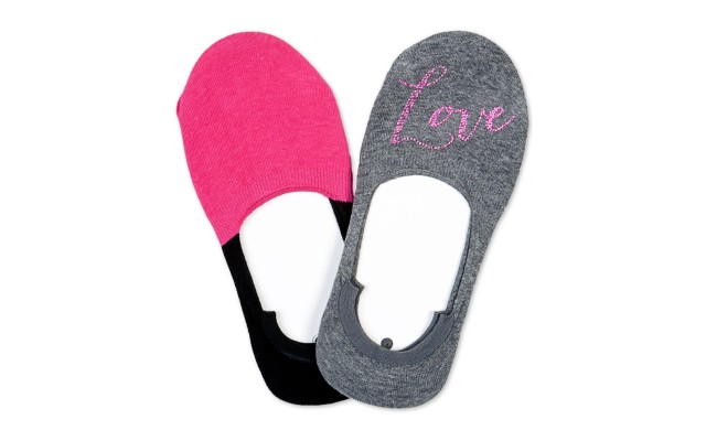 2-Pk. Women’s Sneaker Liner Socks, Pink, One Size