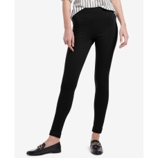 Hue Brushed Fleece-Lined Ponté-Knit Leggings (Black, Medium)