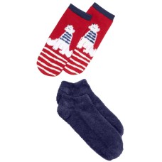 HUE Footsie Socks Gift Box (Red, One)