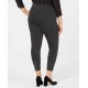  Plus Size Lace-Up Microsuede Skimmer Leggings (Graphite Wash, 2X)