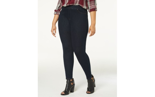  Plus Size Original Denim Leggings (Dark Blue), Dark Blue, 1X
