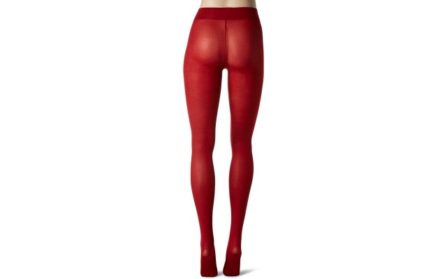 Sheer to Waist Basic Tights (Bright Red, S)