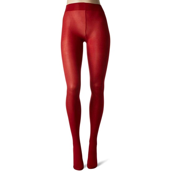 Sheer to Waist Basic Tights (Bright Red, S)