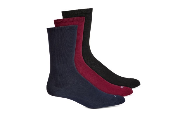  Women’s 3 Pack Super Soft Crew Socks (Red,Black,Navy One Size)