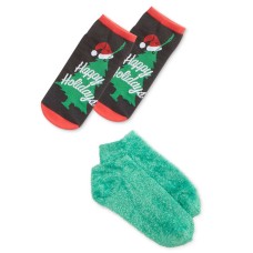 HUE Women’s Footsie Ankle Sock Gift Box Set (Black, One)