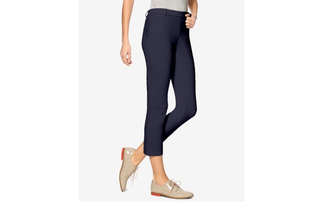  Women’s Little Cropped Treggings (Navy, Small)