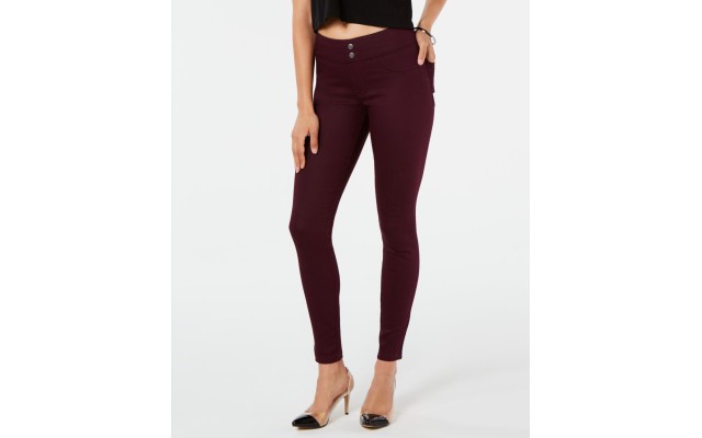  Women’s Original Smoothing Denim Leggings, Dark Burgundy, X-Small
