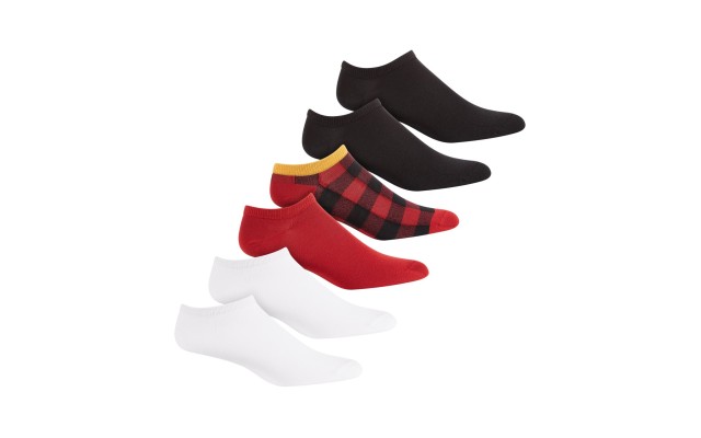  Women’s Supersoft No Show Liner Socks 6 Pair Pack, Deep Red, 9-11