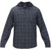  Men’s Crowley Washed Hooded Long Sleeve Shirt (Blue, XXL)