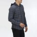  Men’s Crowley Washed Hooded Long Sleeve Shirt (Blue, XXL)