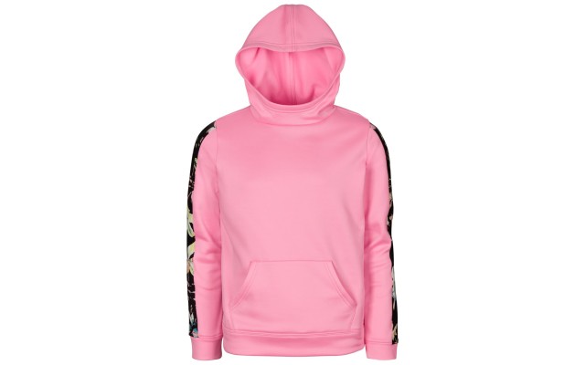  Big Girls Fleece Tape-Trim Hoodie Sweatshirts, Pink, X-Large