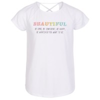 Ideology Big Girls Graphic-Print Cross-Back T-Shirts, White, X-Large
