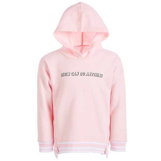  Big Girls Graphic-Print Tunic Hoodie Sweatshirts, Pink, Medium