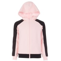 Ideology Big Girls Pieced Zip-Up Hoodie (Pastel Pink, L)