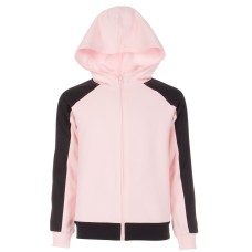 Ideology Big Girls Pieced Zip-Up Hoodie (Pastel Pink, L)