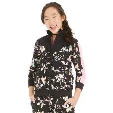 Ideology Big Girls Printed Track Jacket (Black, L)