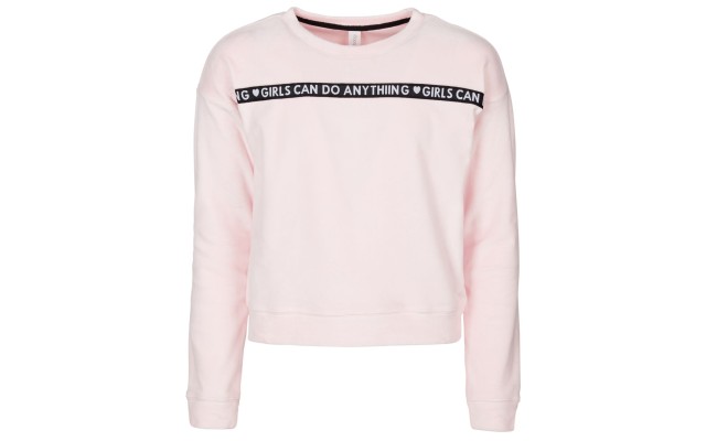  Big Girls Velour Tops, Pink, Medium