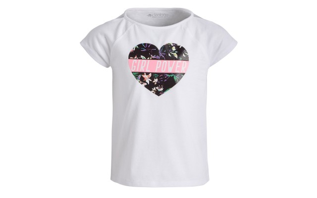  Little Girls Graphic-Print Cold-Shoulder T-Shirt (6X- Pink)