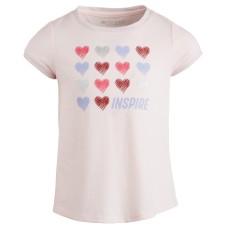 Ideology Little Girls Hearts-Print T-Shirt (5T-Dark Pink)
